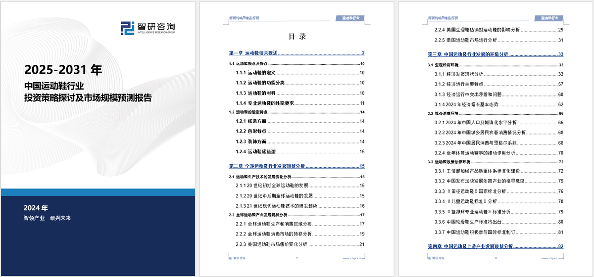 资前景研究报告（2025-2031年）球王会app中国运动鞋行业发展现状及投(图2)
